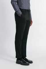 PANTALONE DA ABITO IN PUNTO MILANO NERO