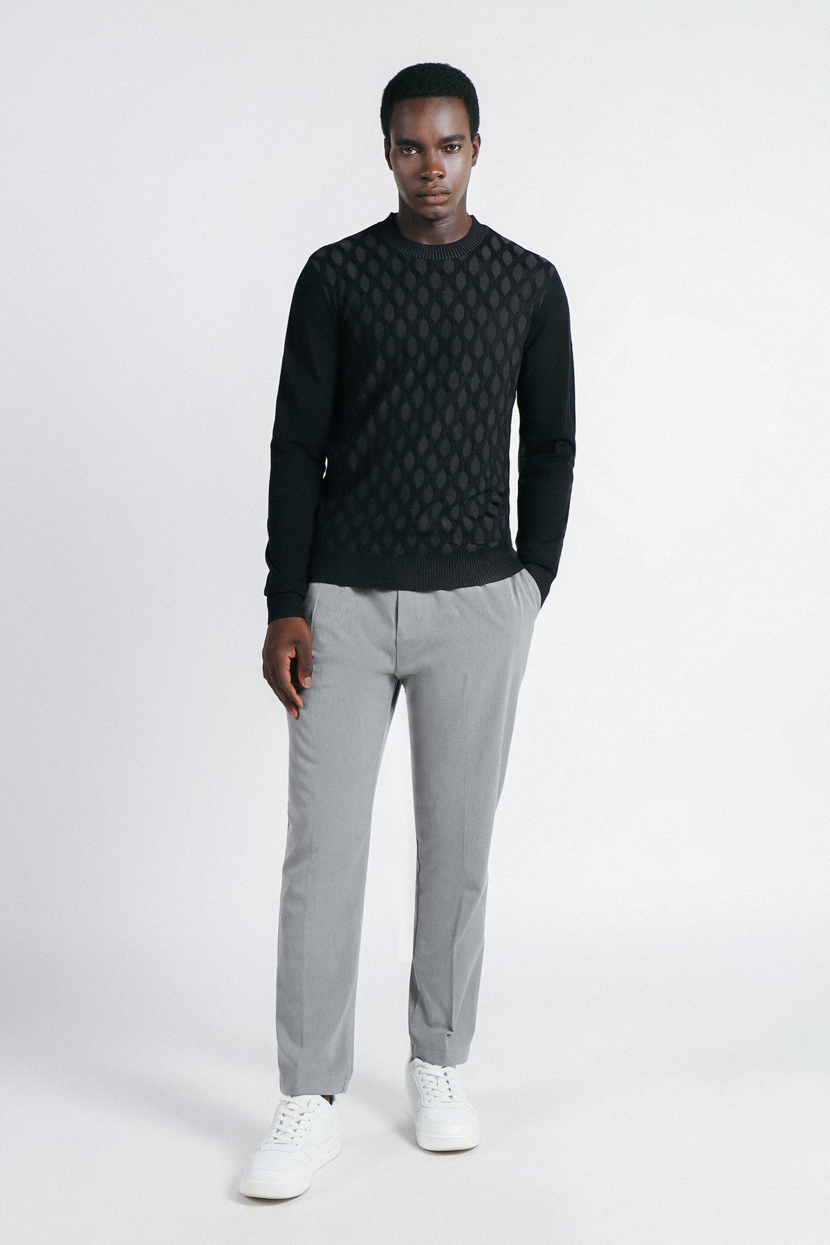 PANTALONE JOGGER CON ELASTICO IN VITA M G.CHIARO