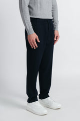 PANTALONE JOGGER CON ELASTICO IN VITA BLEU