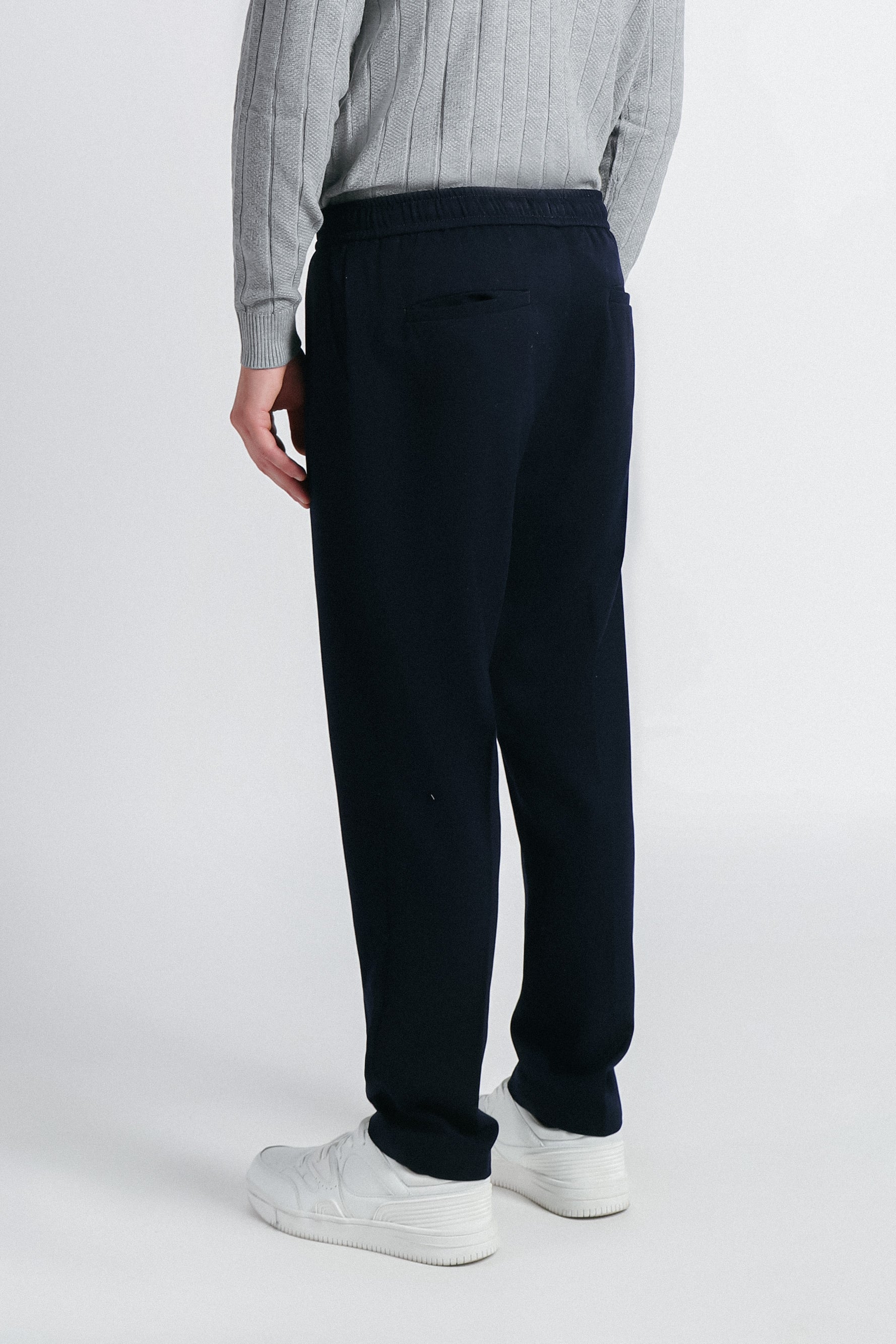 PANTALONE JOGGER CON ELASTICO IN VITA BLEU