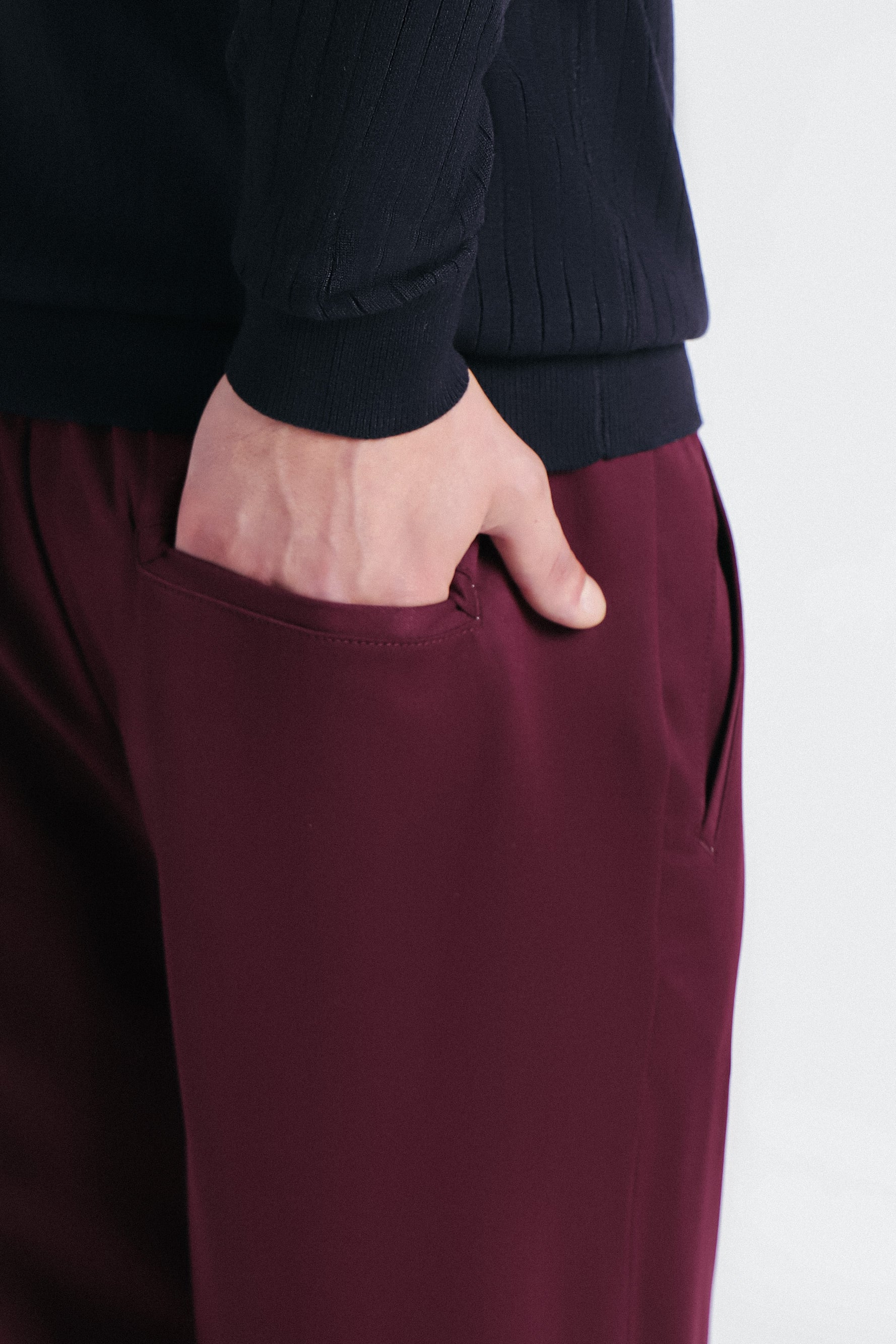 PANTALONE JOGGER BASIC BORDEAUX
