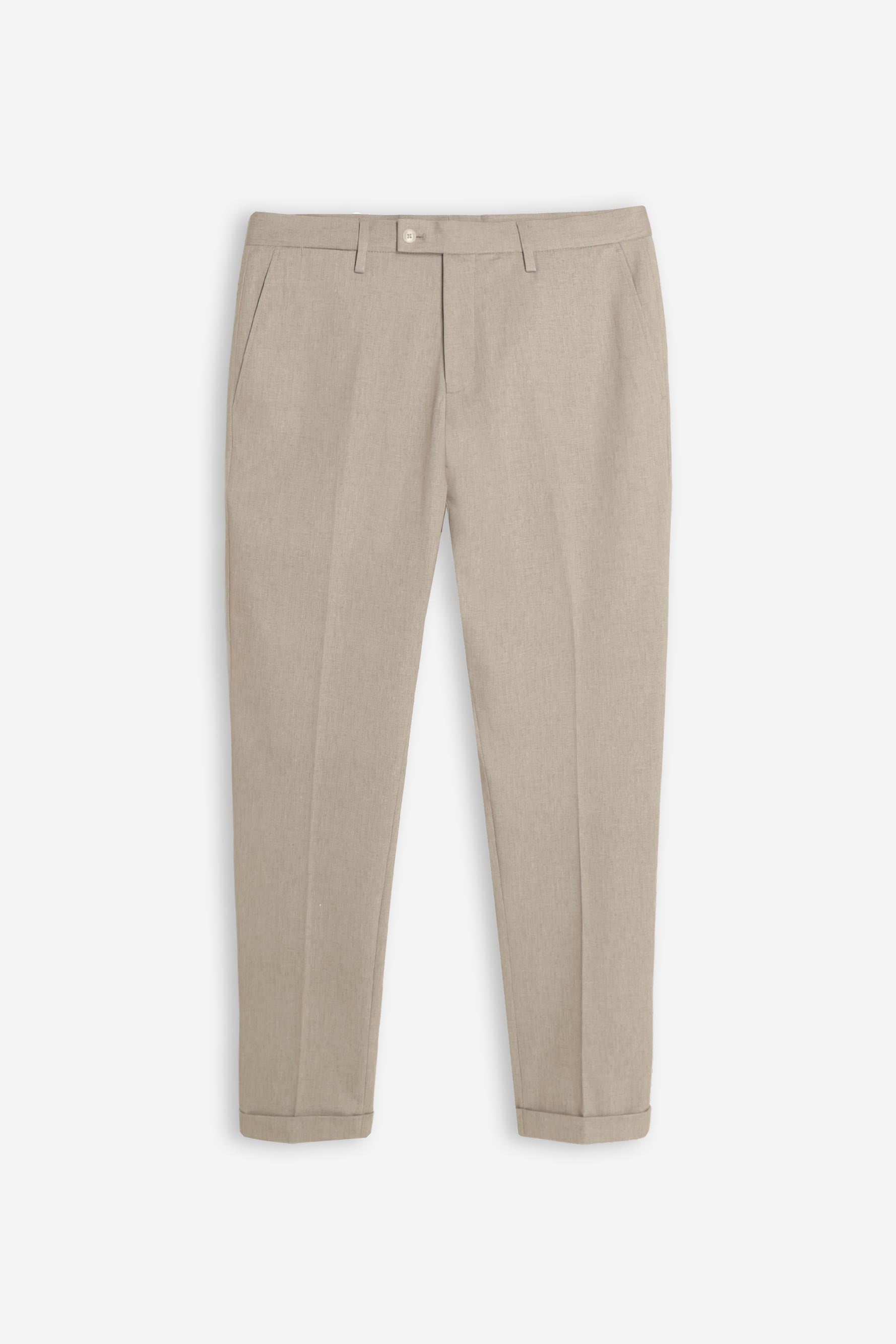 PANTALONE DA ABITO IN PUNTO MILANO BEIGE