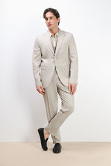 PANTALONE DA ABITO IN PUNTO MILANO BEIGE