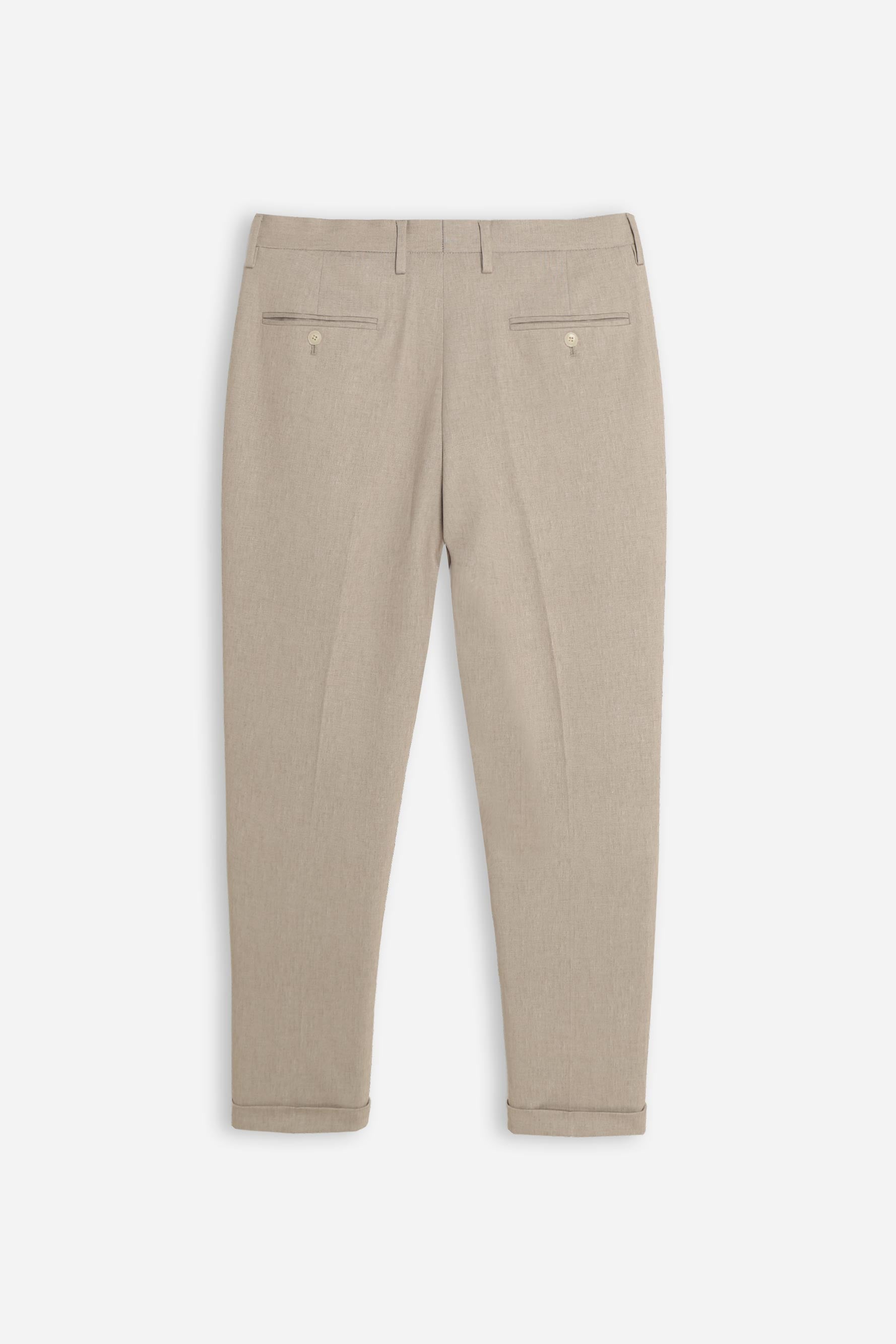 PANTALONE DA ABITO IN PUNTO MILANO BEIGE