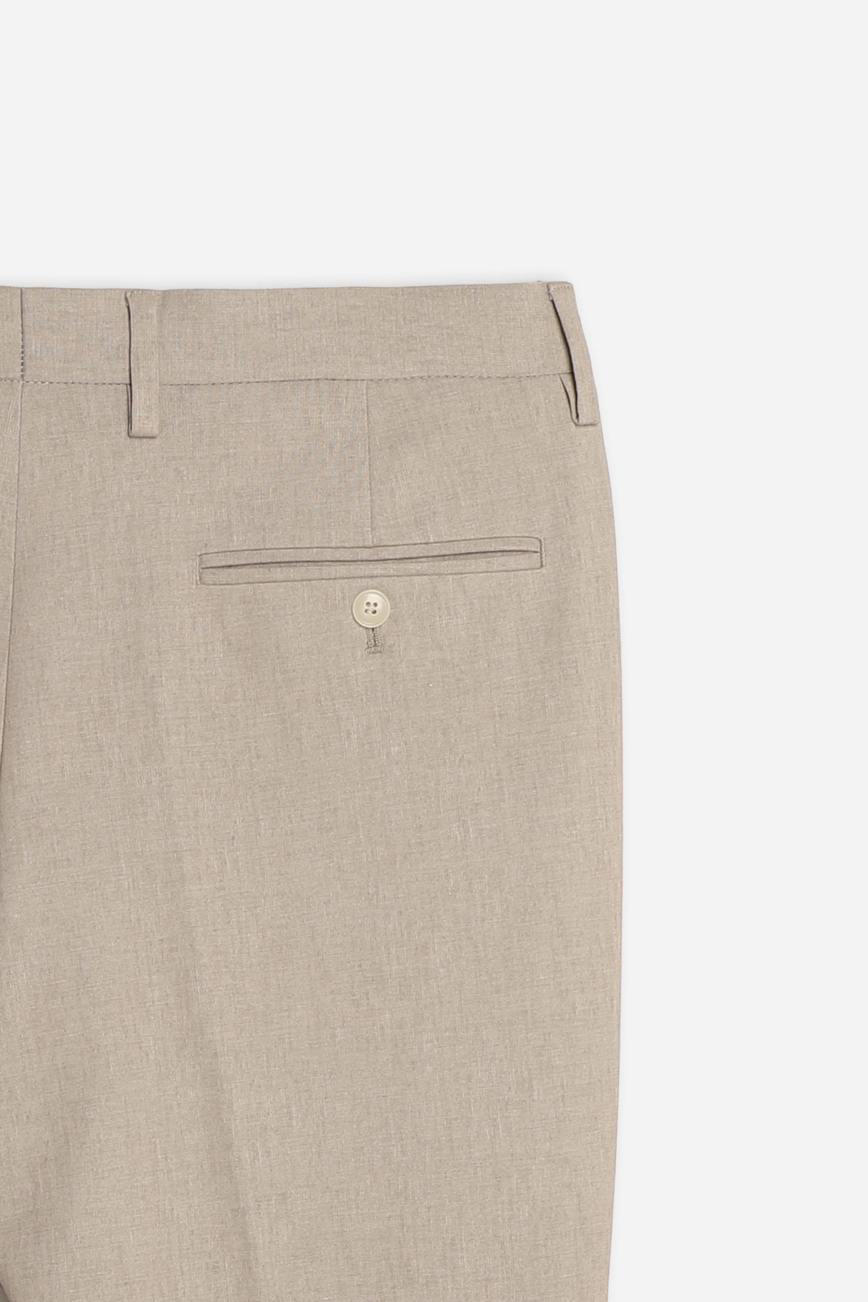 PANTALONE DA ABITO IN PUNTO MILANO BEIGE - Sonnybono