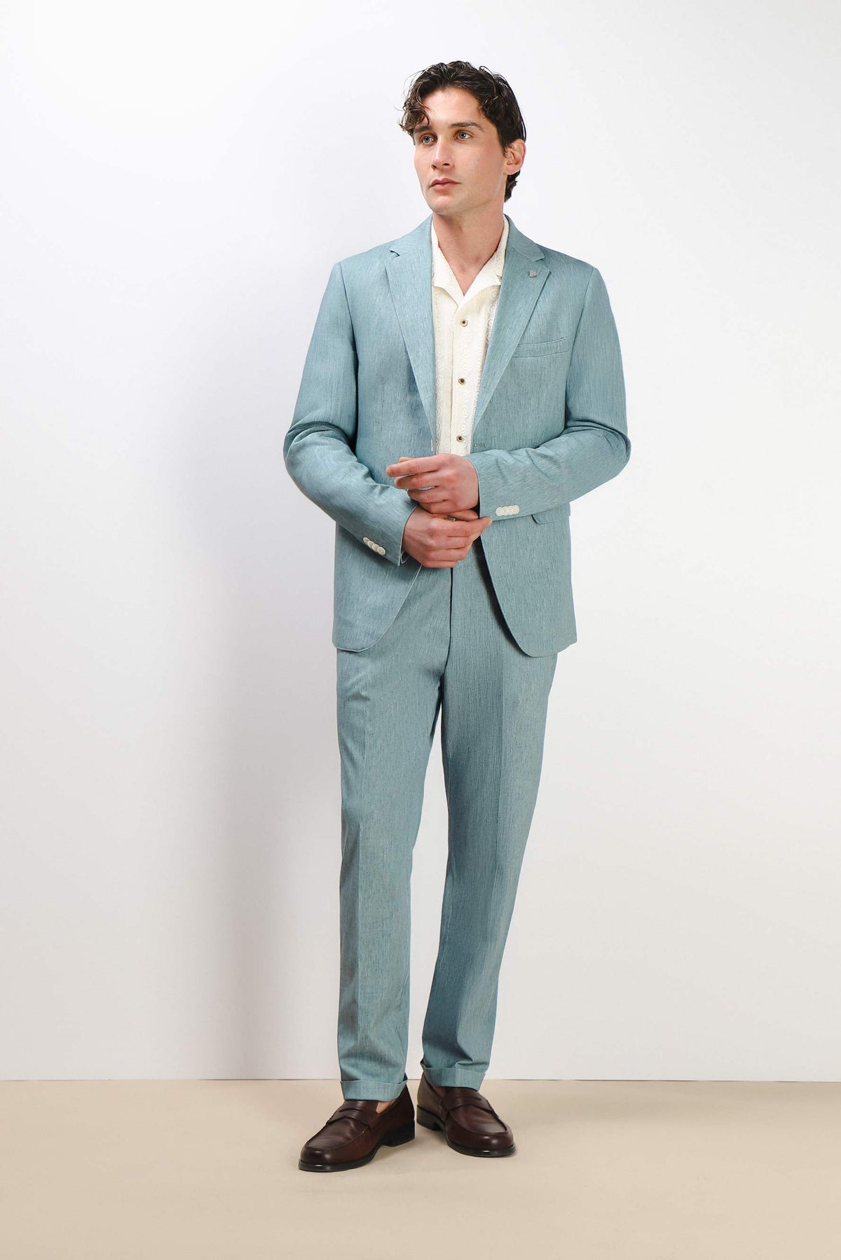 PANTALONE DA ABITO IN PUNTO MILANO VERDE