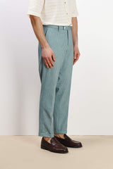PANTALONE DA ABITO IN PUNTO MILANO VERDE