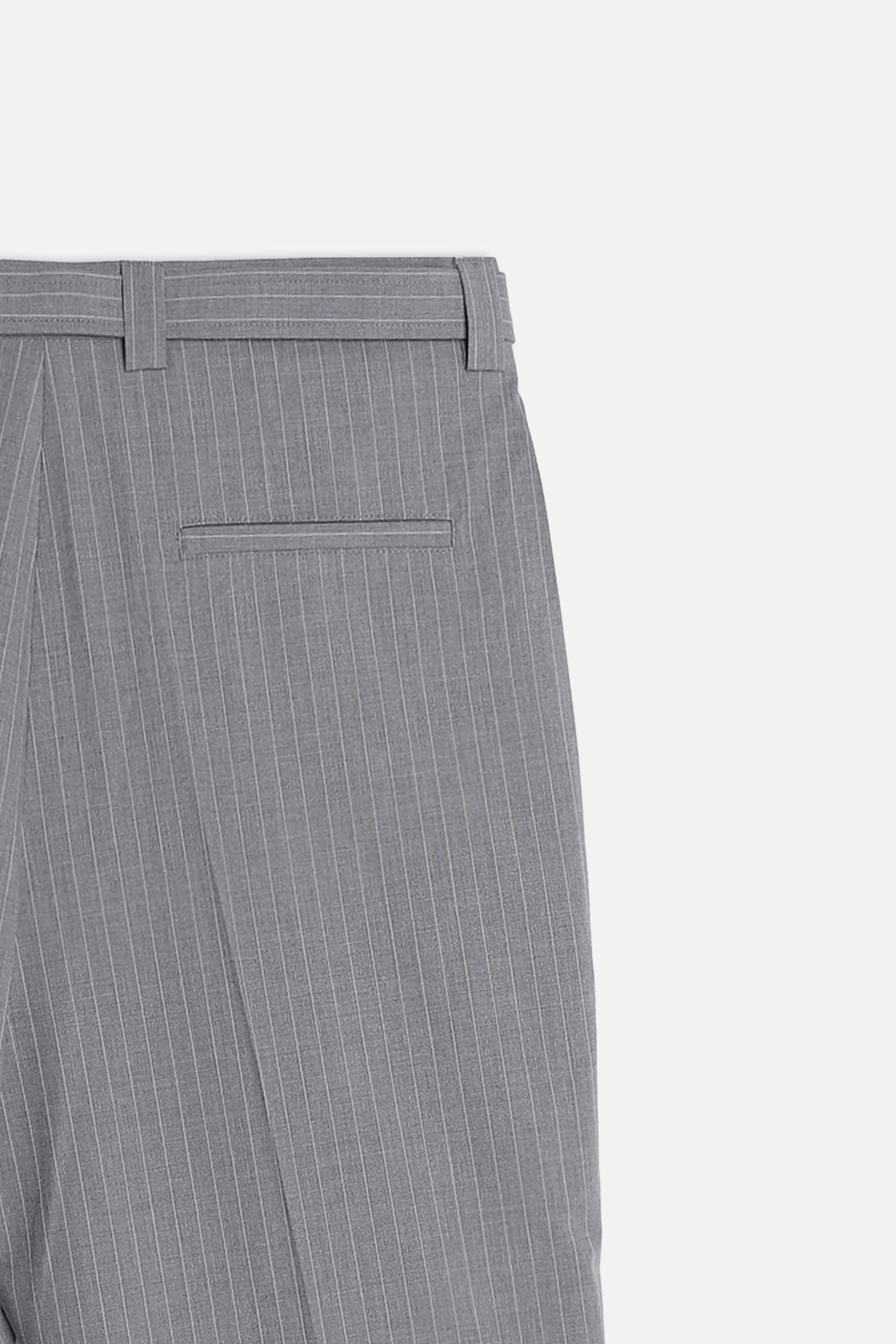 PANTALONE FANTASIA A RIGHE CON CINTURA GRIGIO - Sonnybono