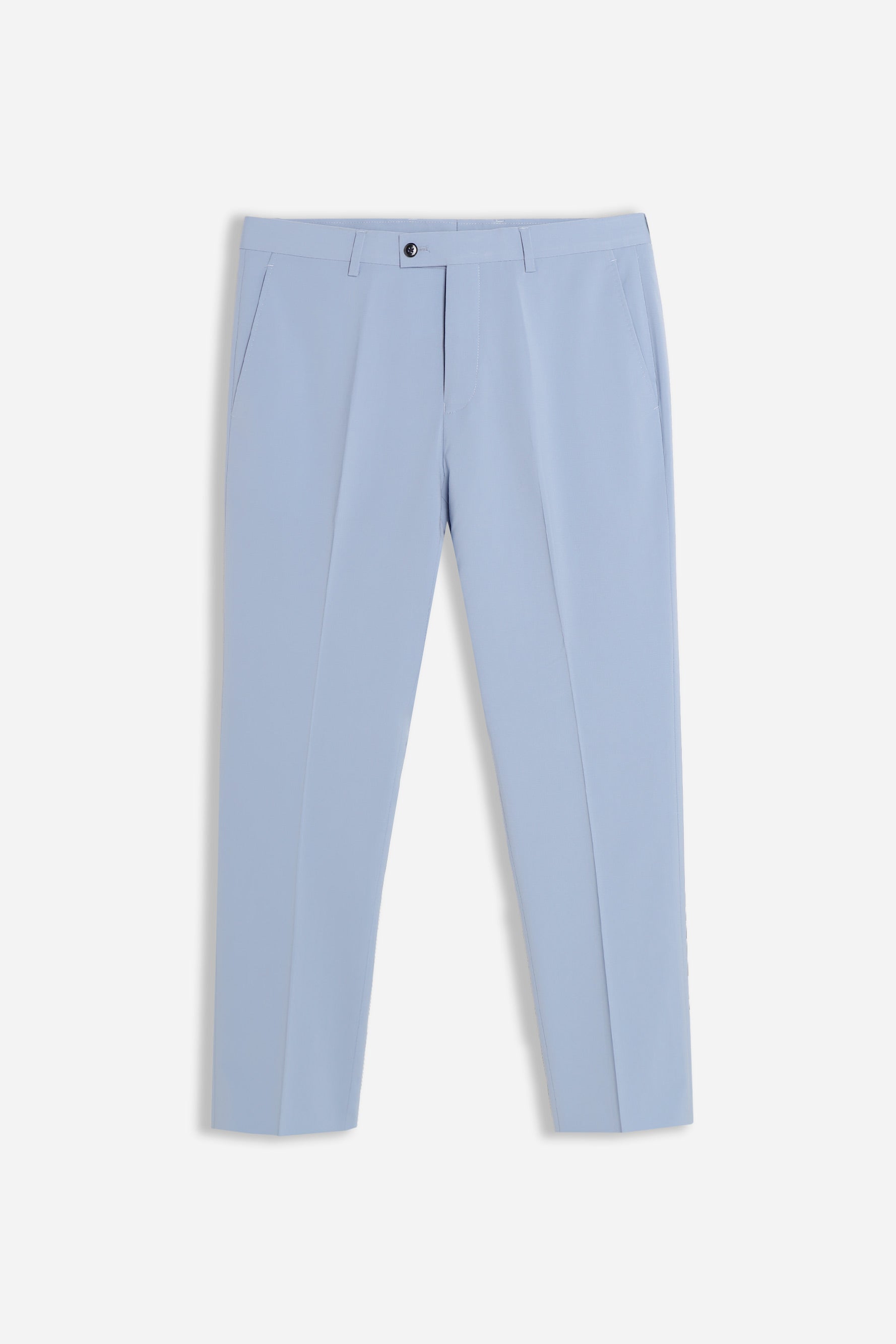 PANTALONE DA ABITO SENZA RISVOLTO CIELO