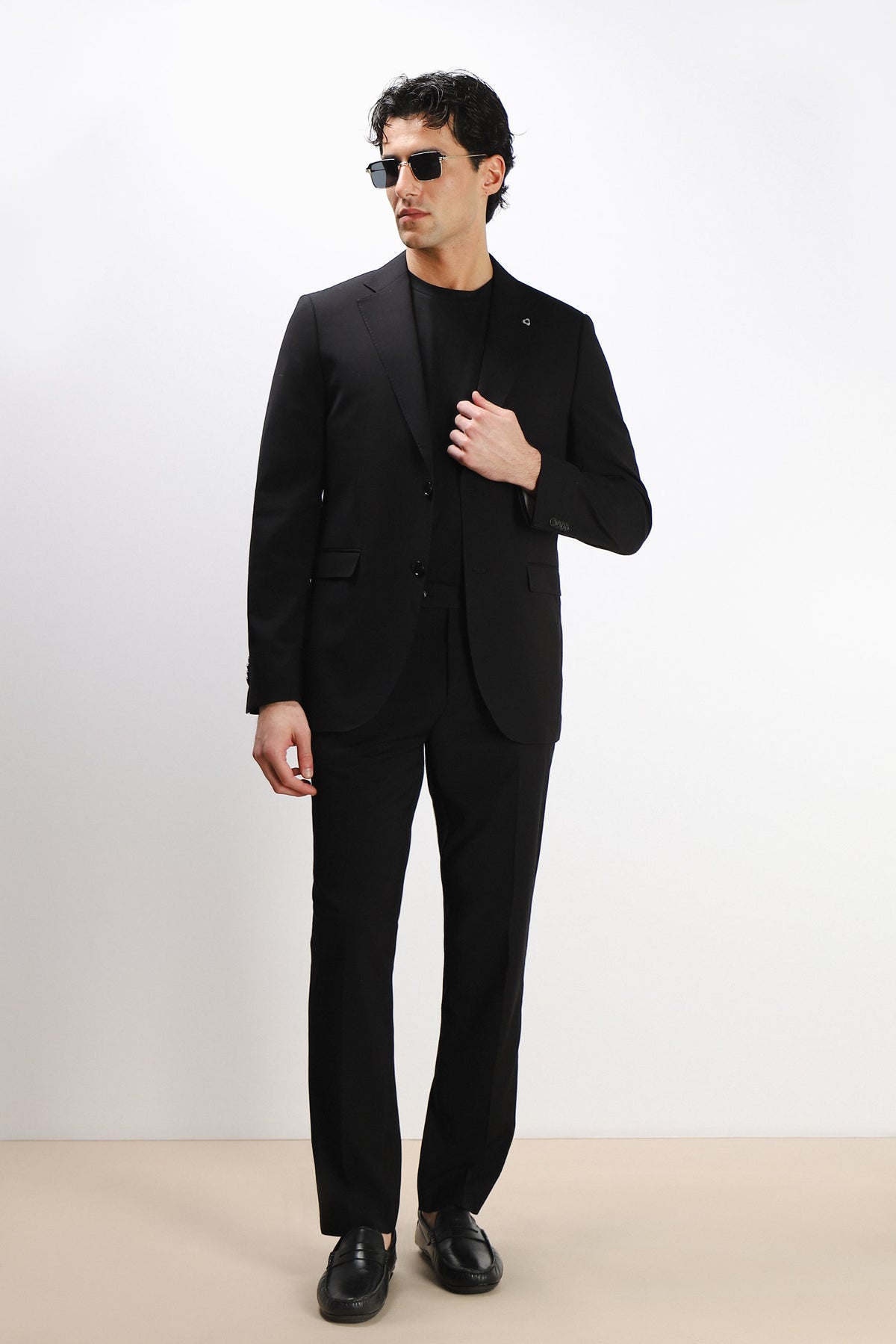 PANTALONE DA ABITO SENZA RISVOLTO NERO