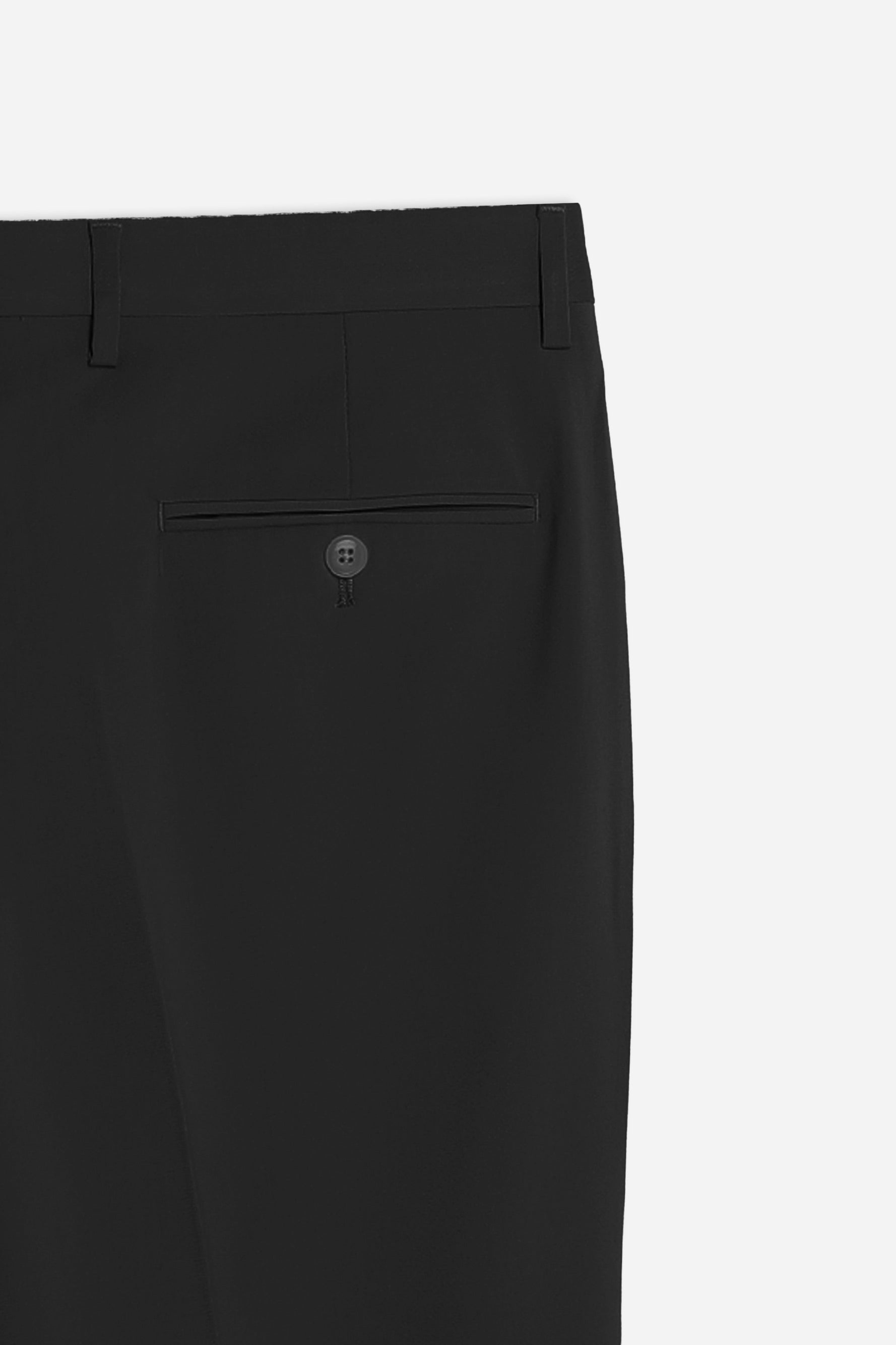 PANTALONE DA ABITO SENZA RISVOLTO NERO - Sonnybono