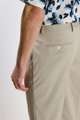 PANTALONE DA ABITO SENZA RISVOLTO SABBIA