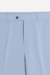 PANTALONE DA ABITO CON RISVOLTO CIELO