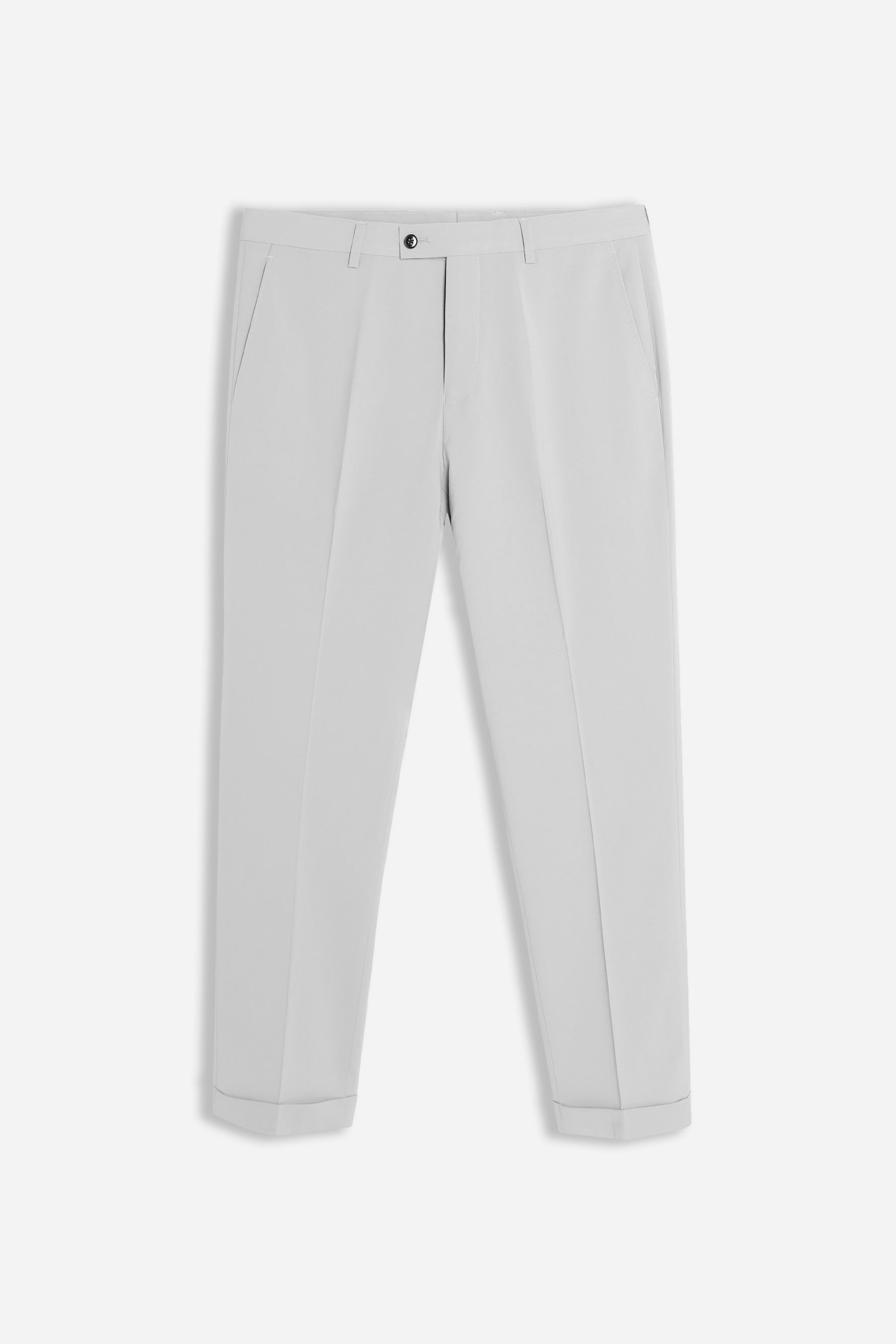 PANTALONE DA ABITO CON RISVOLTO GRIGIO