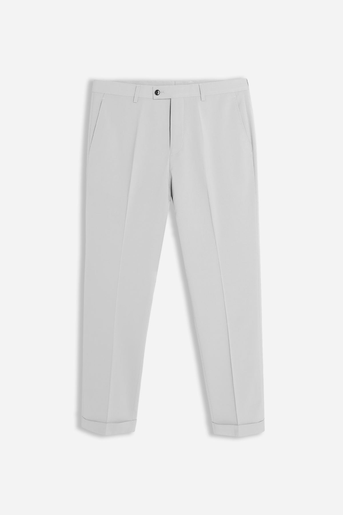 PANTALONE DA ABITO CON RISVOLTO GRIGIO