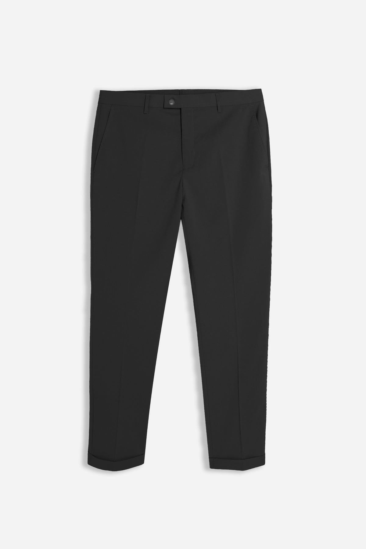 PANTALONE DA ABITO CON RISVOLTO NERO