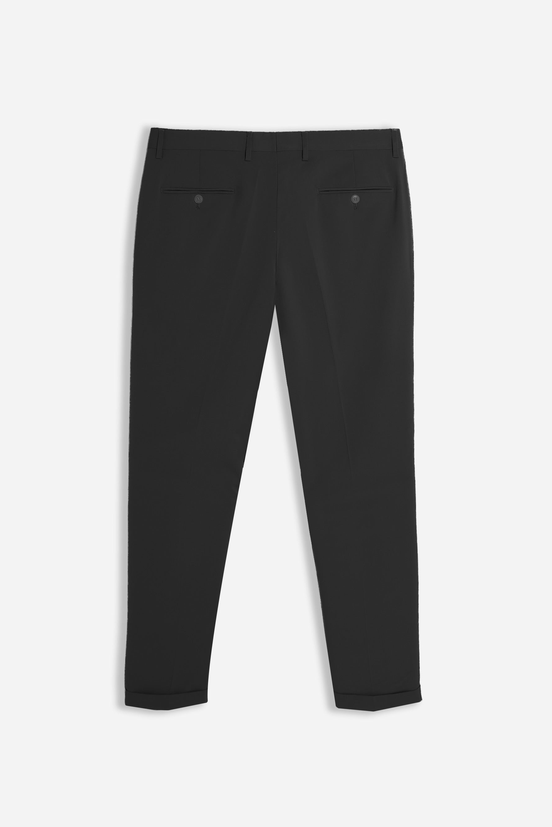 PANTALONE DA ABITO CON RISVOLTO NERO