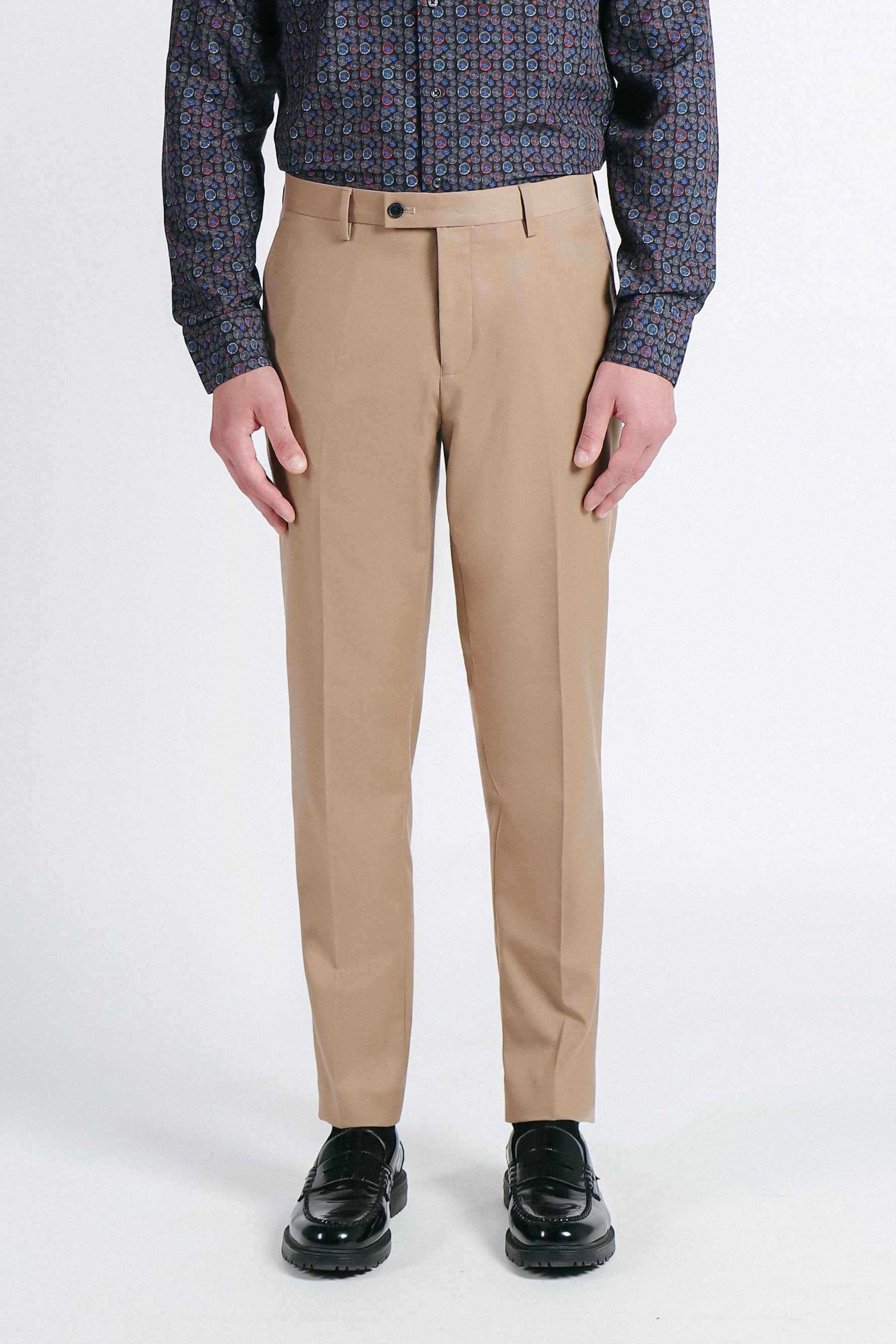 PANTALONE DA ABITO SLIM FIT BISCOTTO