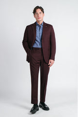 PANTALONE DA ABITO SLIM FIT BORDEAUX