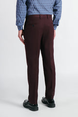 PANTALONE DA ABITO SLIM FIT BORDEAUX