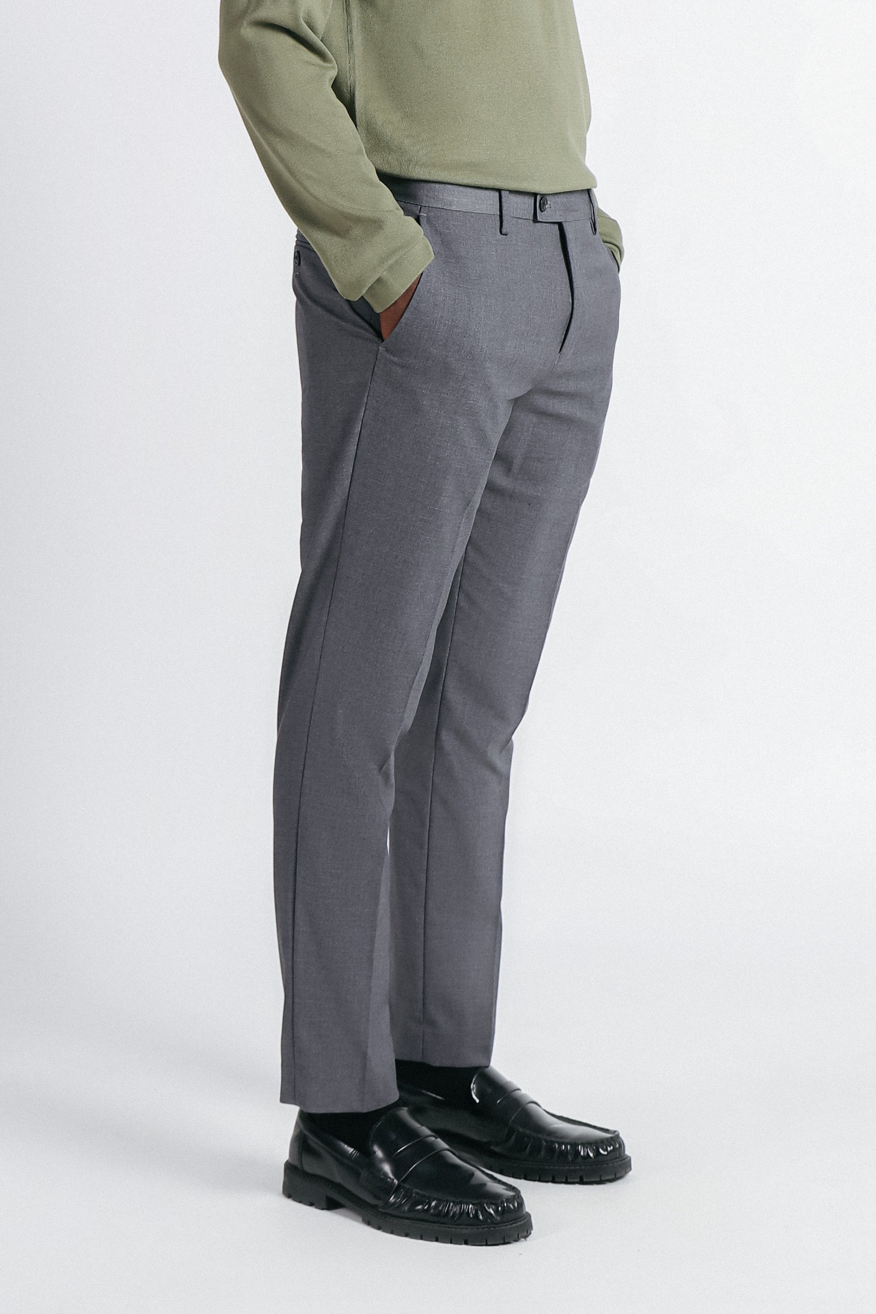PANTALONE DA ABITO SLIM FIT M GRIGIO ANTRACITE