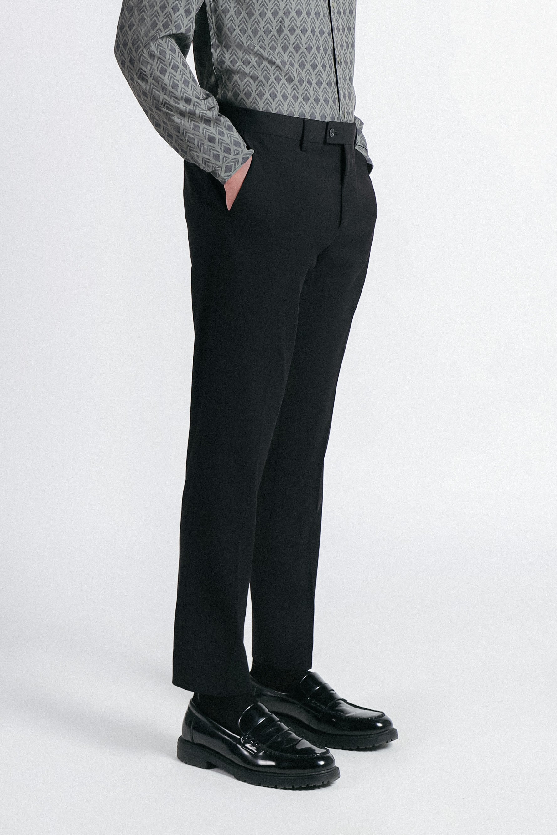 PANTALONE DA ABITO SLIM FIT NERO
