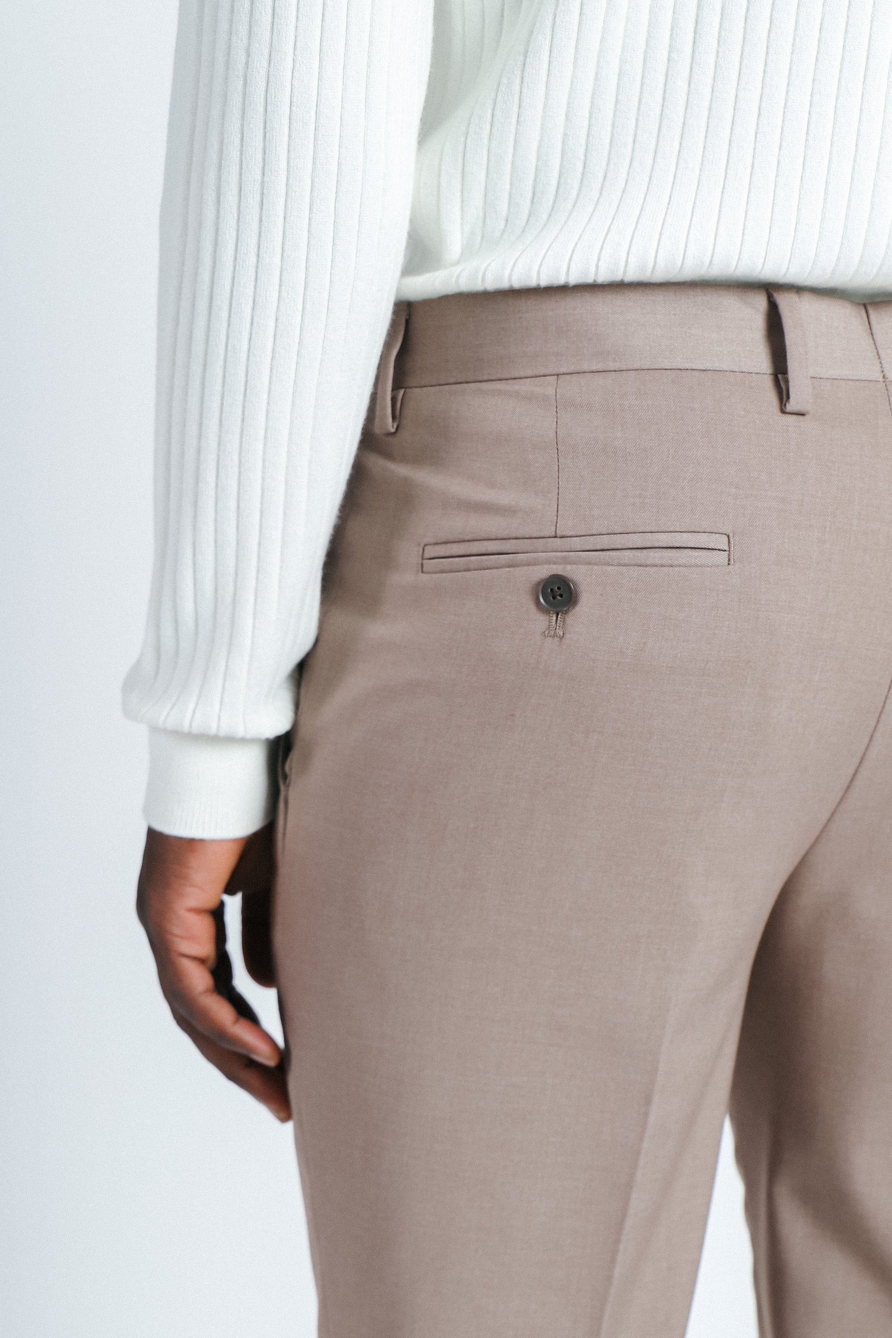 PANTALONE DA ABITO SLIM FIT M TORTORA