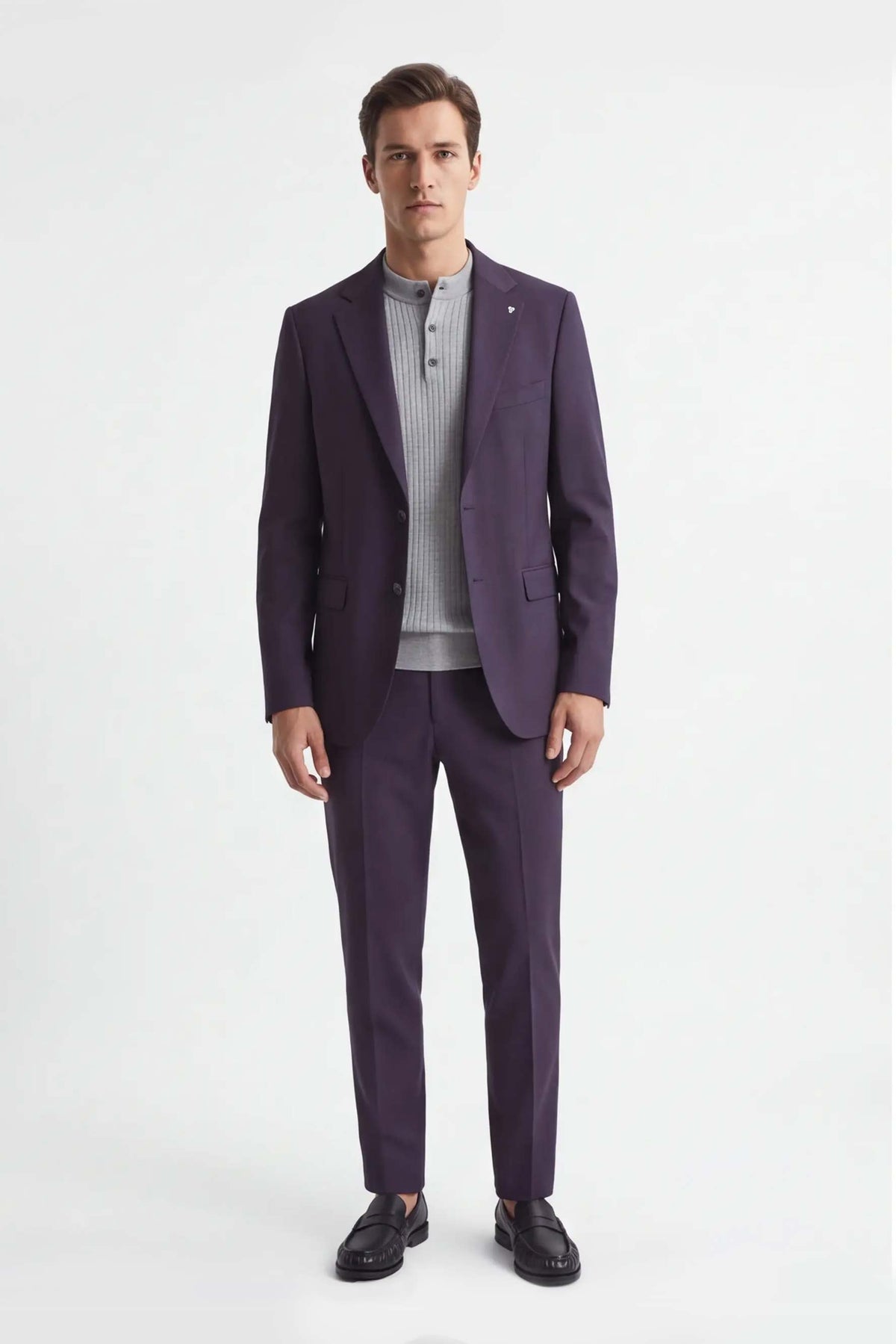 Pantalone da abito uomo vinaccia Sonny Bono, vista frontale