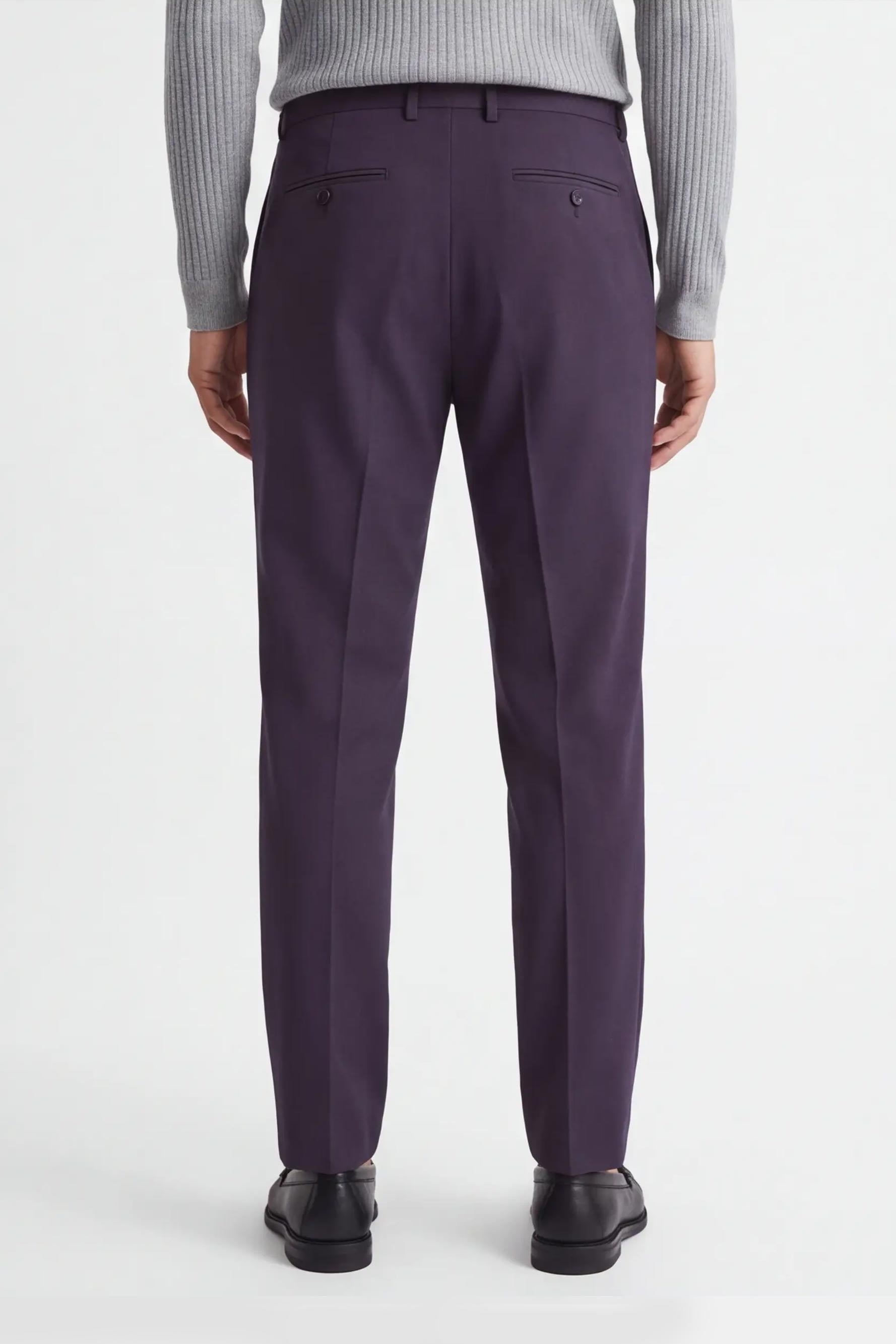 Pantalone da abito vinaccia, vista posteriore