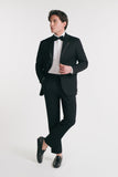 PANTALONI CLASSICI CON BORDINO IN RASO NERO - Sonnybono