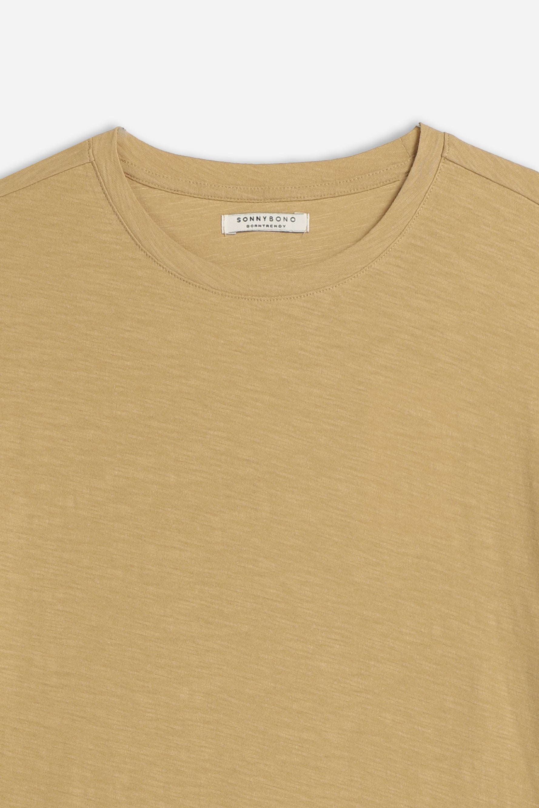 T-SHIRT GIROCOLLO SLUB BISCOTTO - Sonnybono