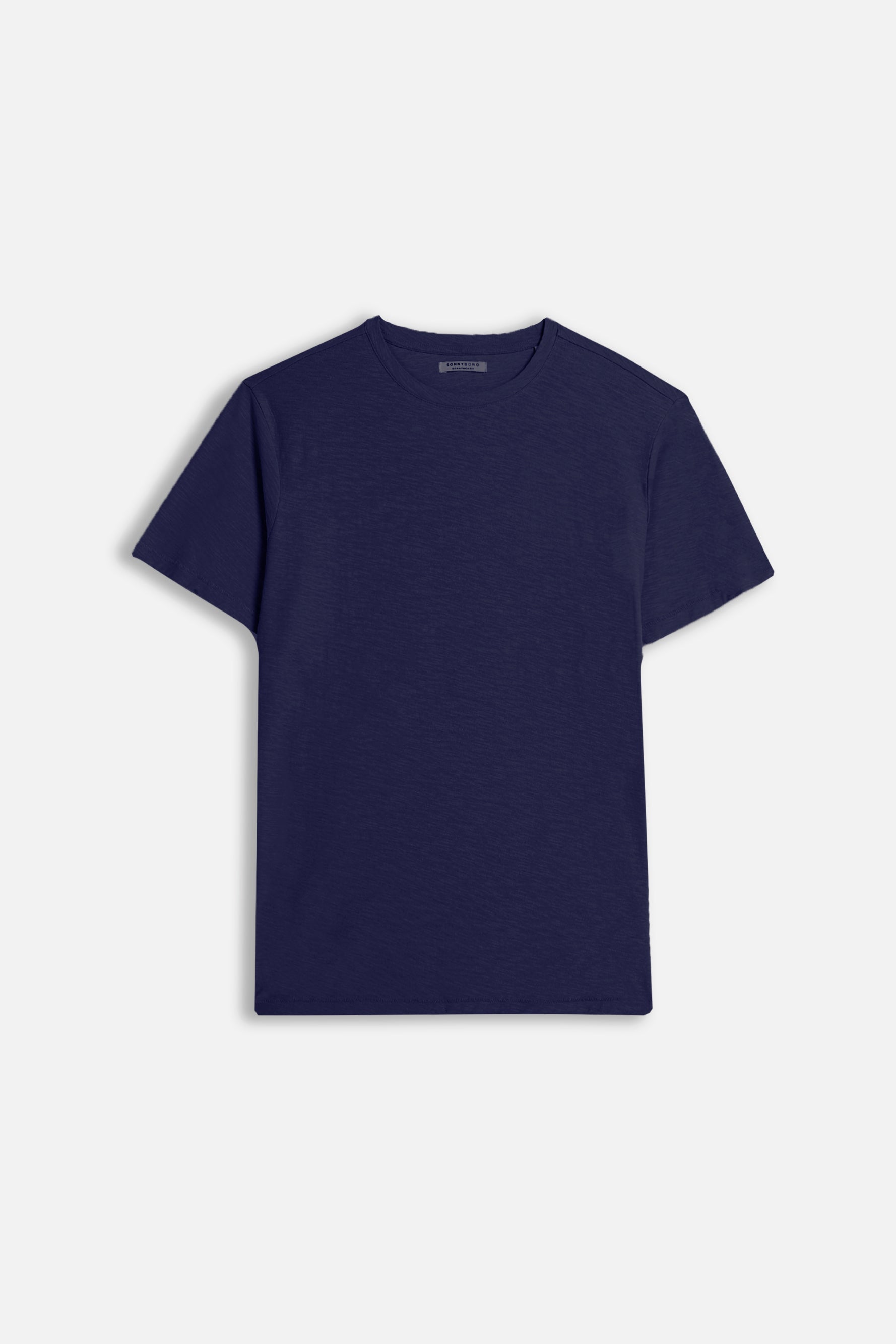 T-SHIRT GIROCOLLO SLUB INDACO - Sonnybono