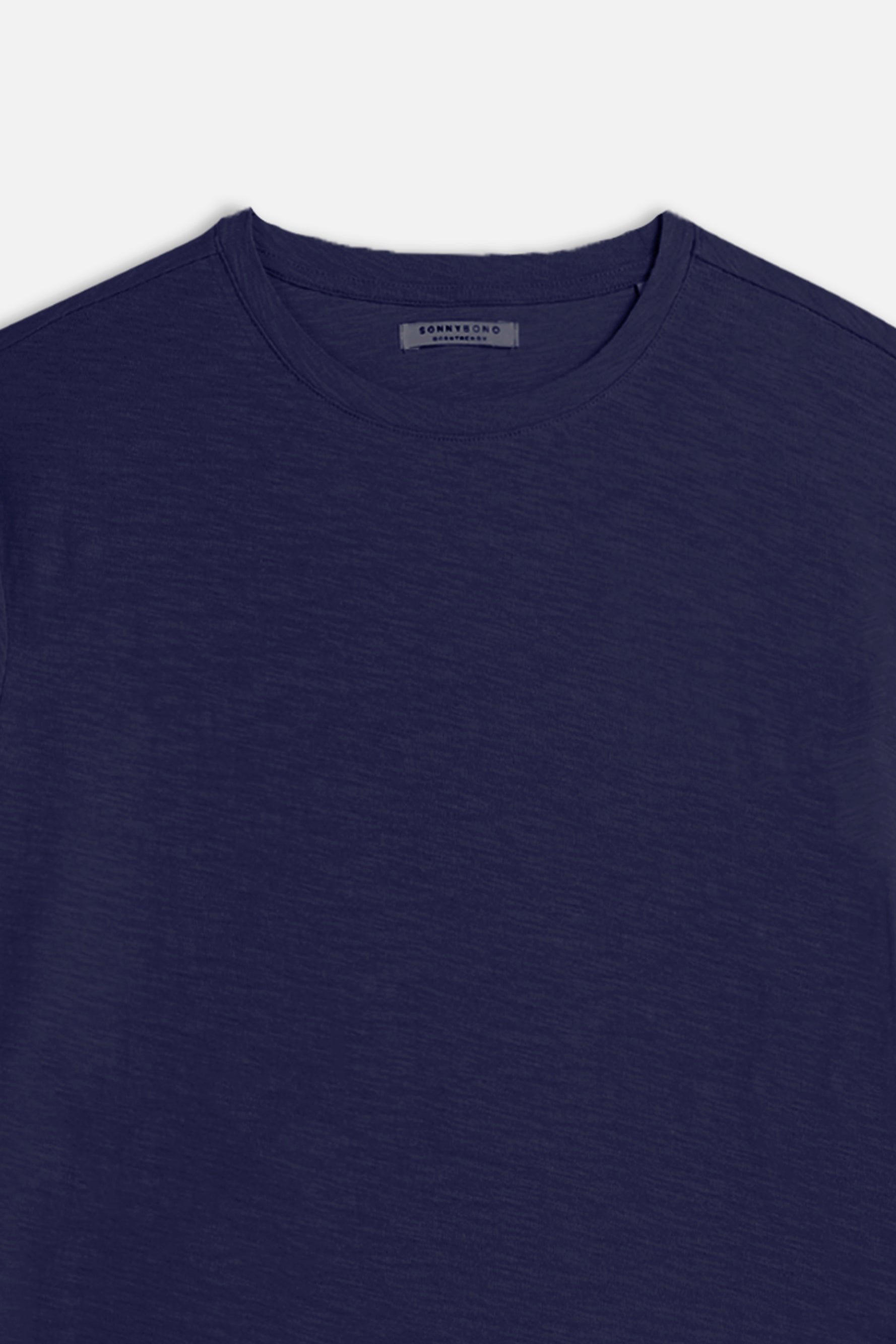 T-SHIRT GIROCOLLO SLUB INDACO - Sonnybono