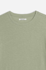 T-SHIRT GIROCOLLO SLUB KAKI - Sonnybono