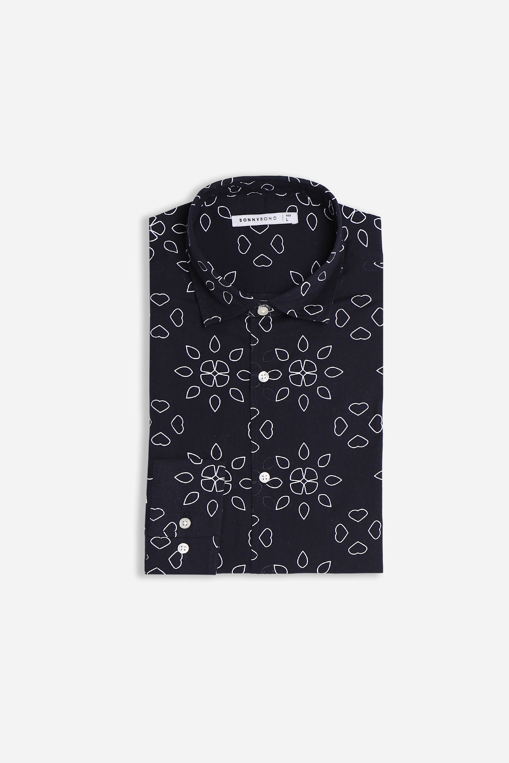 CAMICIA FANTASIA COLLO ITALIANO BLU