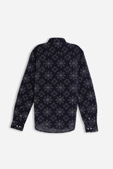 CAMICIA FANTASIA COLLO ITALIANO BLU