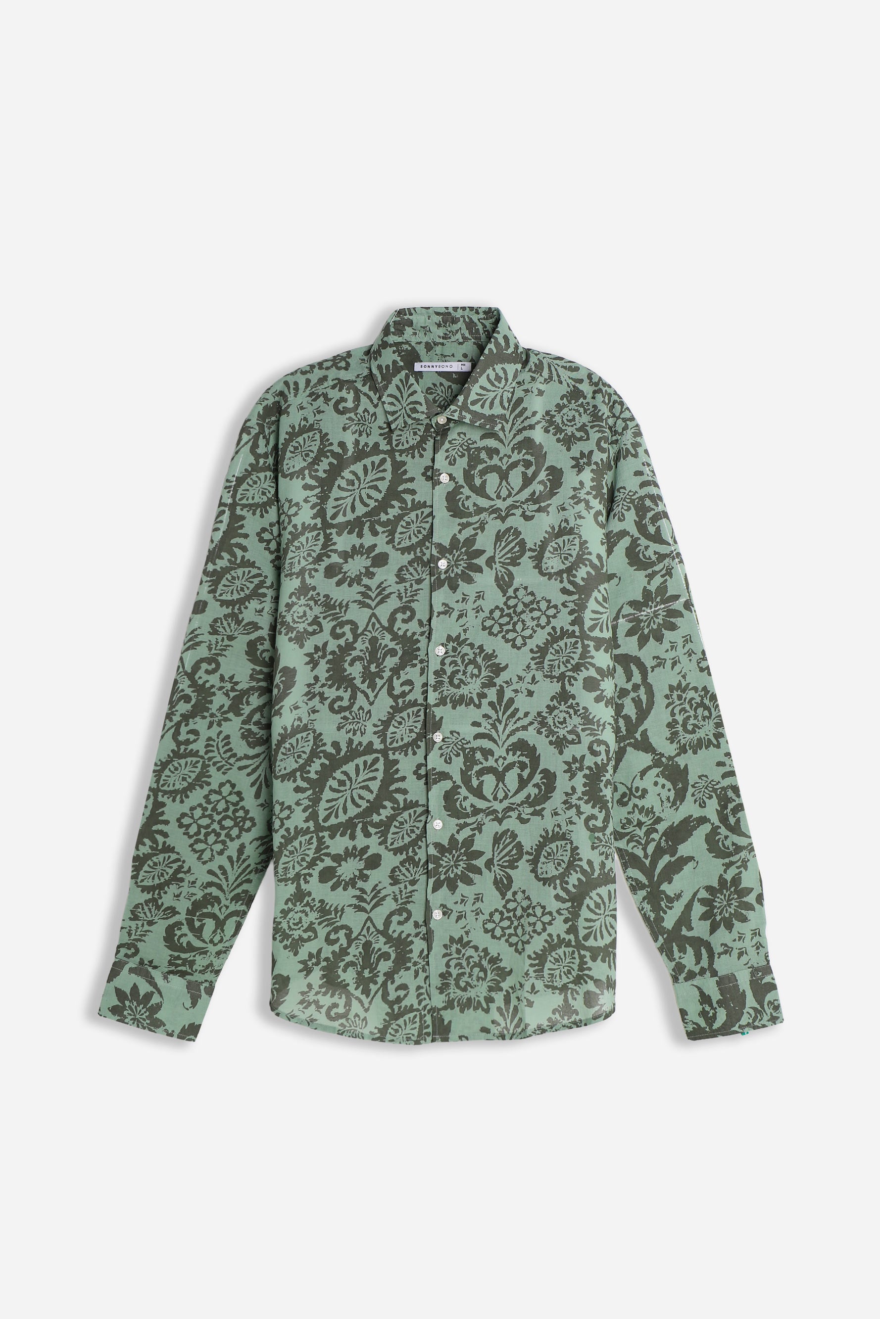 CAMICIA FANTASIA COLLO ITALIANO SALVIA
