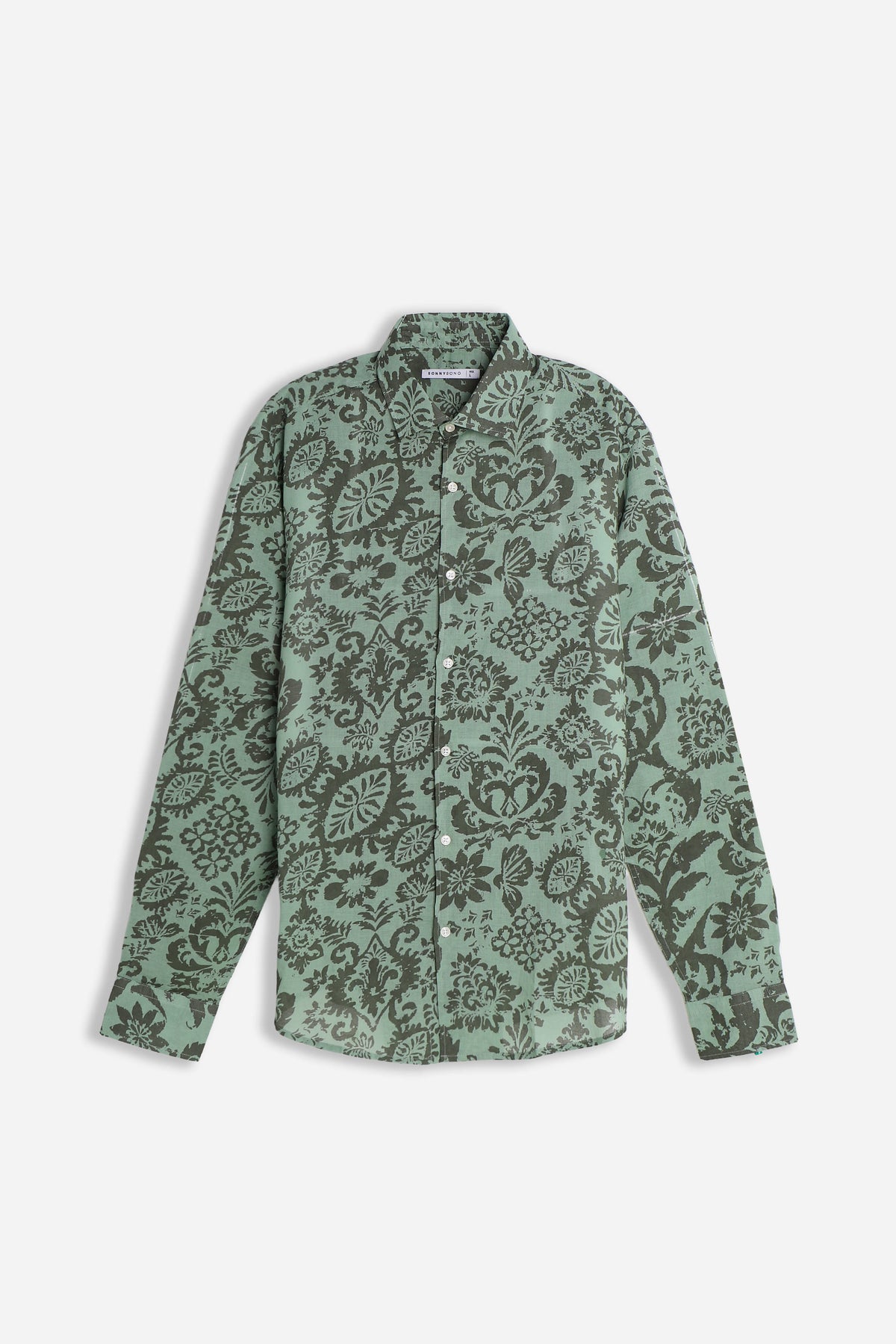 CAMICIA FANTASIA COLLO ITALIANO SALVIA