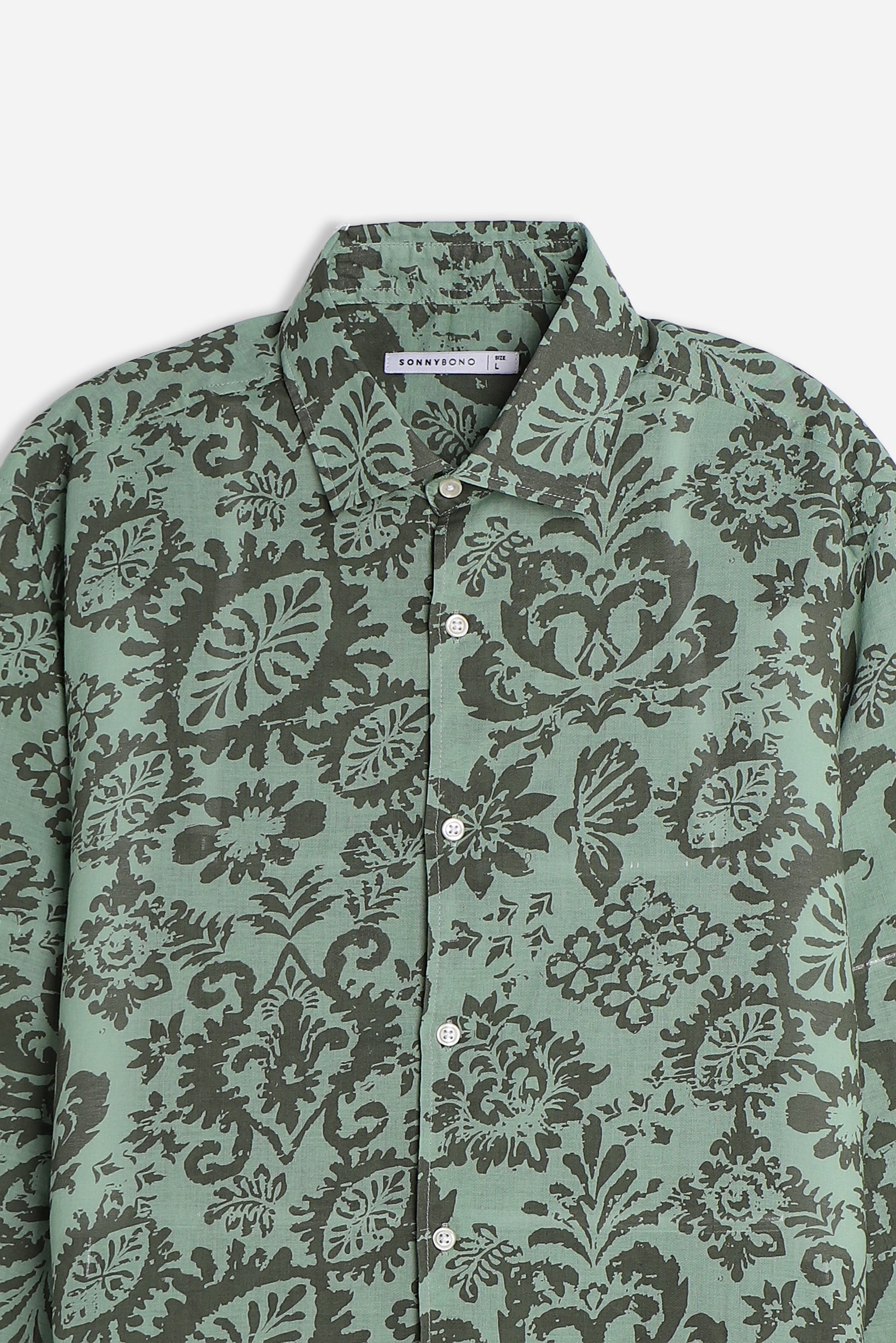 CAMICIA FANTASIA COLLO ITALIANO SALVIA