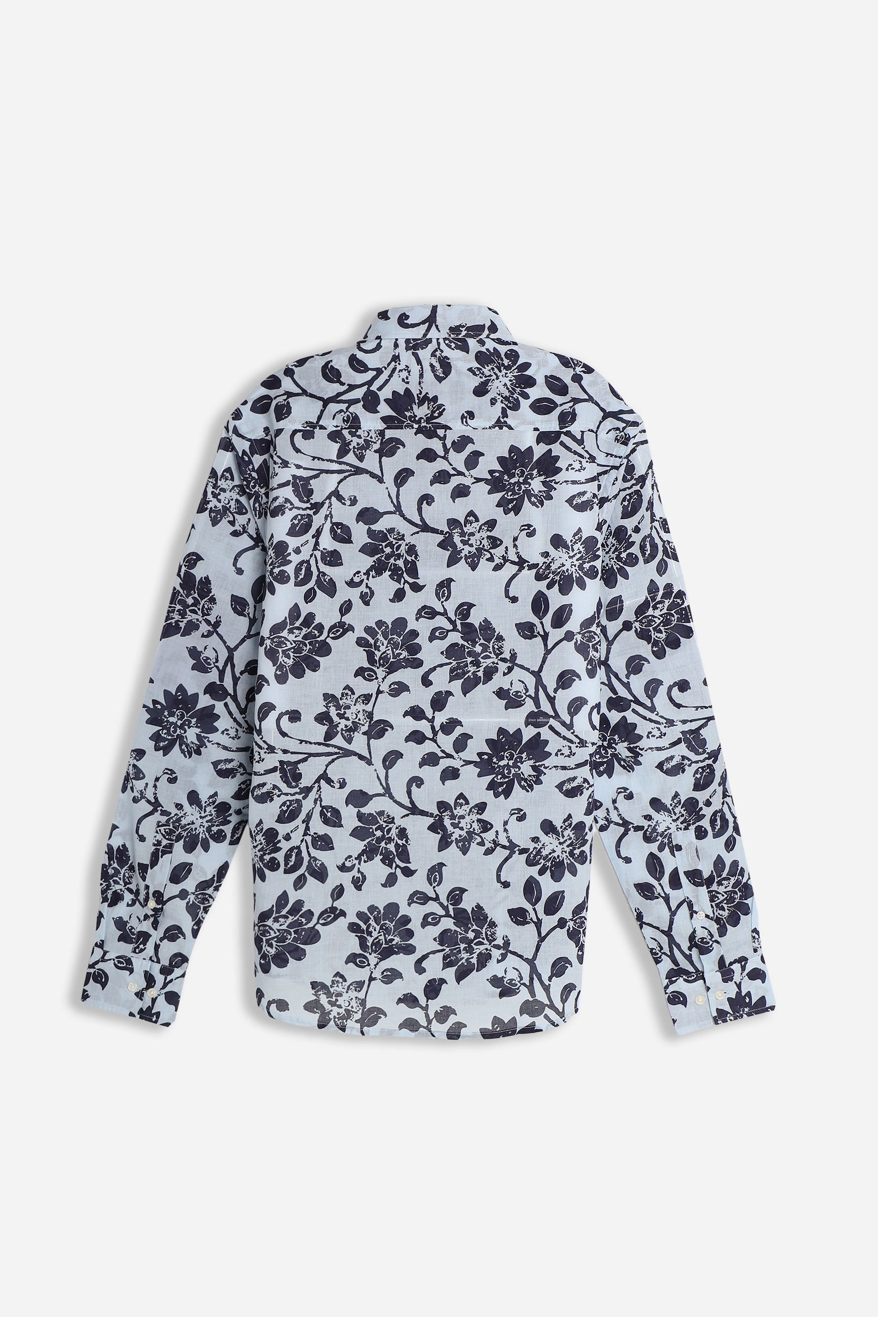 CAMICIA FANTASIA COLLO ITALIANO CELESTE