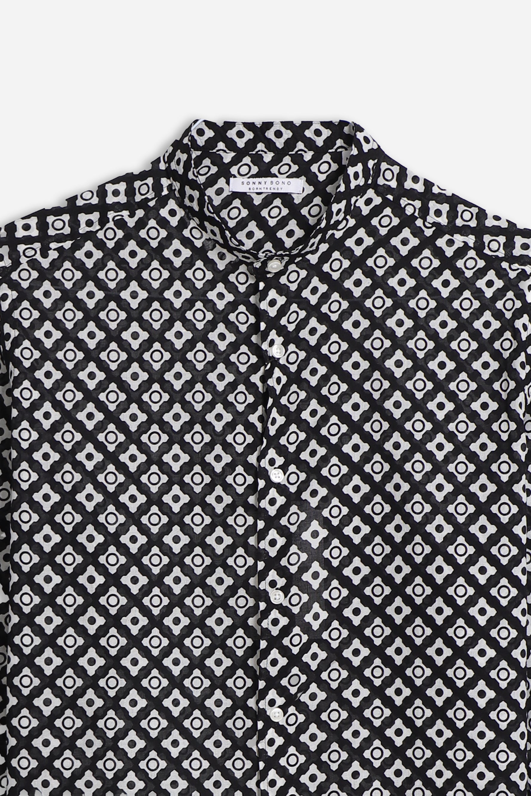 CAMICIA COREANA IN MUSSOLA F NERO