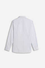 CAMICIA POPELINE STAMPATA CELESTE
