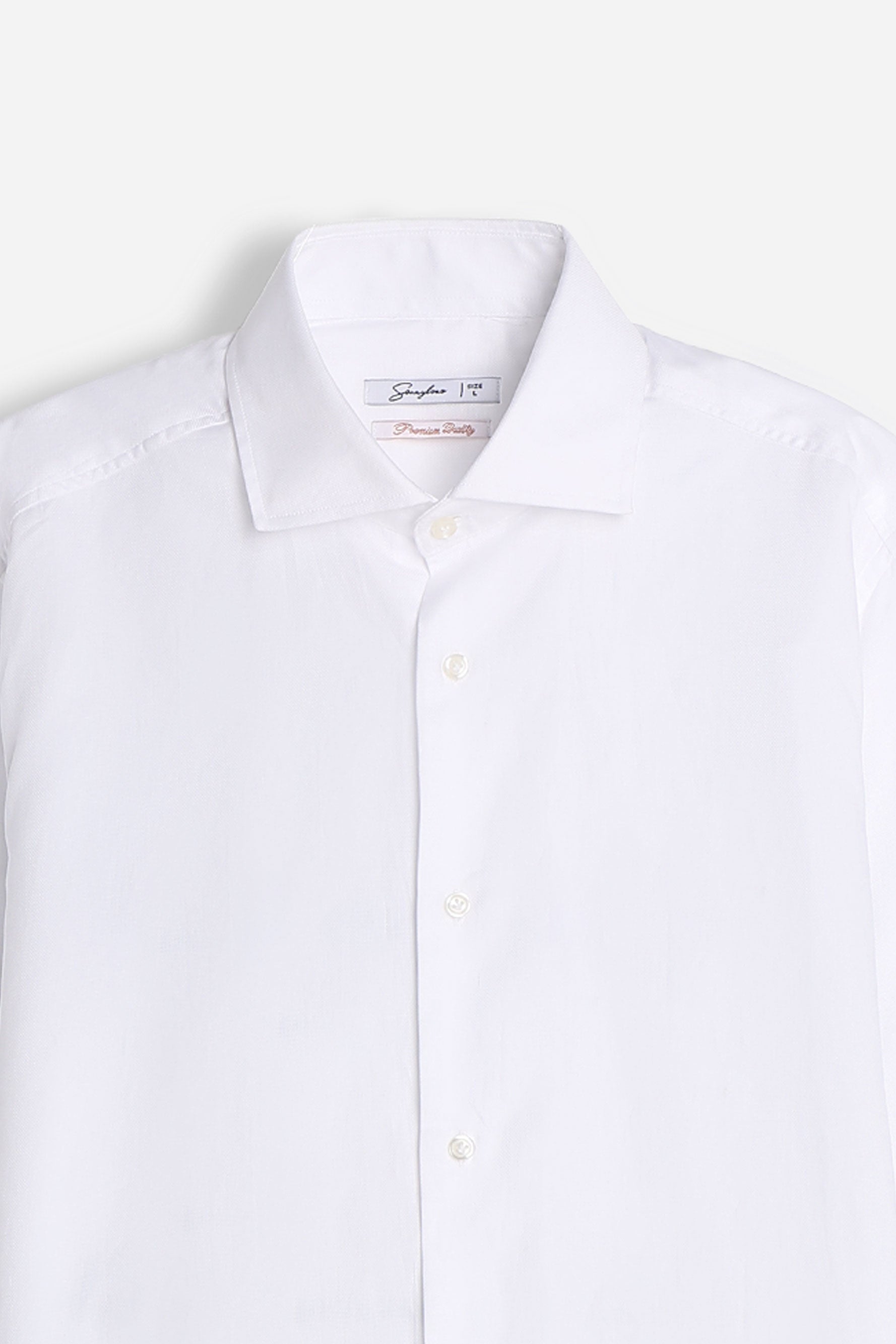 CAMICIA FIL A FIL COLLO FRANCESCE BIANCO