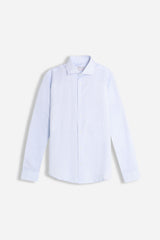 CAMICIA FIL A FIL COLLO FRANCESCE CELESTE