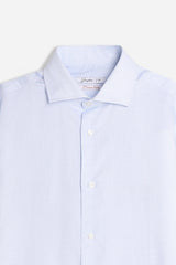 CAMICIA FIL A FIL COLLO FRANCESCE CELESTE