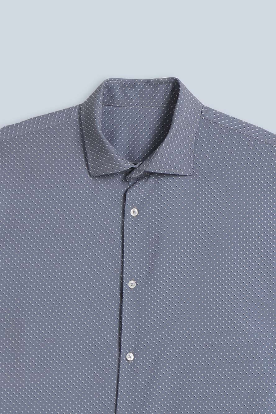 CAMICIA STRETCH A FANTASIA F GRIGIO