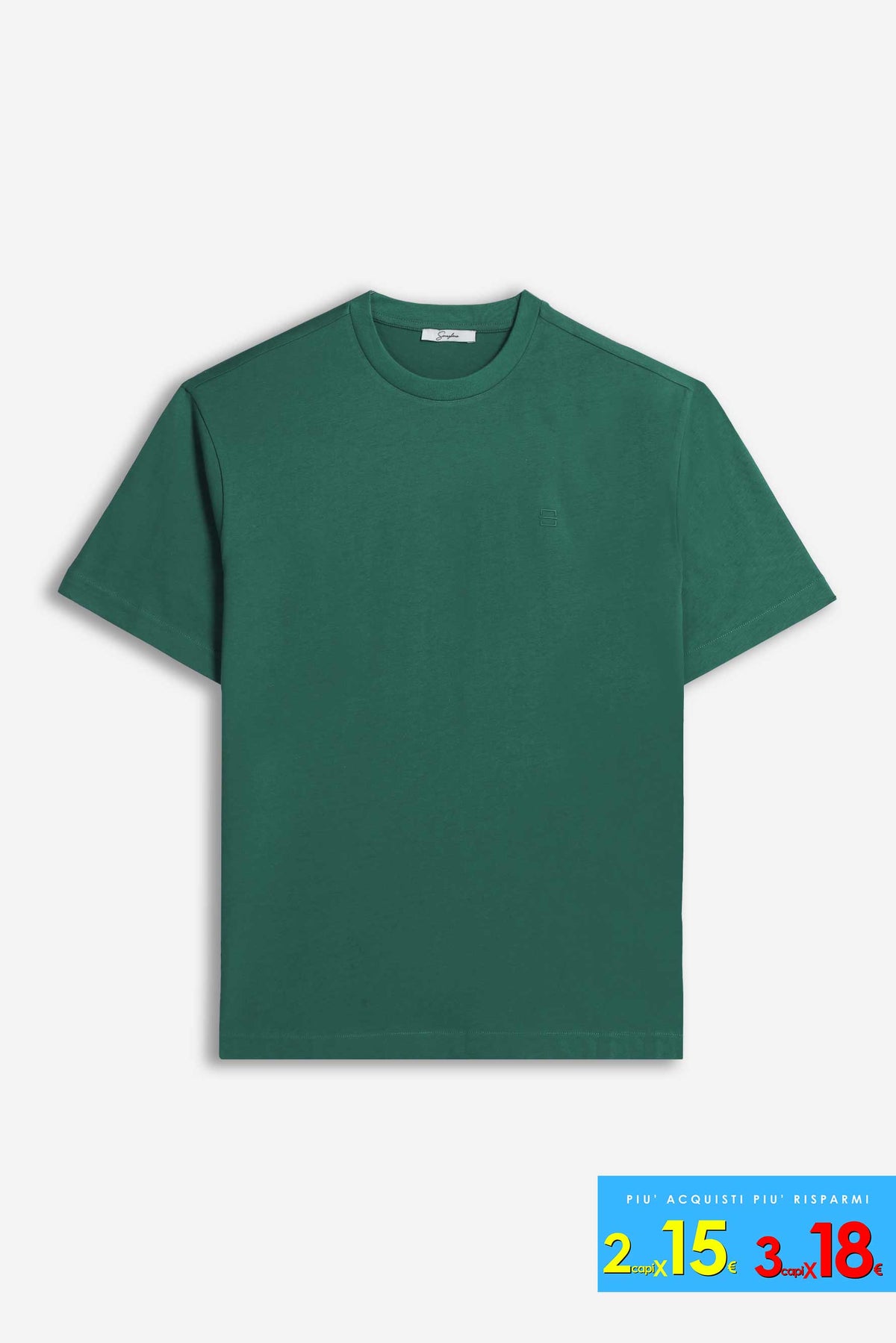 T-SHIRT CON LOGO STAMPATO VERDE BOSCO