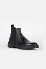 STIVALETTO CON ELASTICO NERO