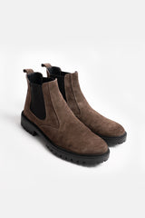 STIVALETTO CON ELASTICO TORTORA