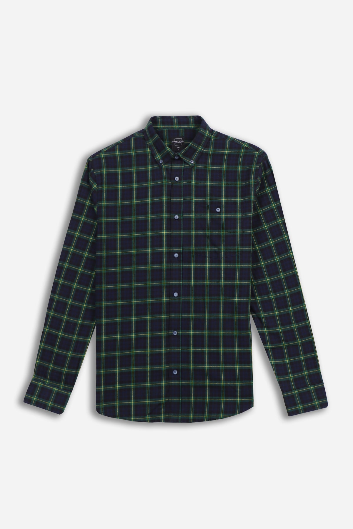 CAMICIA FANTASIA A QUADRI LEGGERA F VERDE